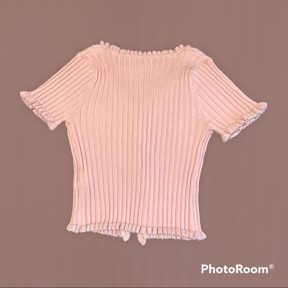 Bradely Michelle mauve mid button sweater size S - Picture 2 of 5